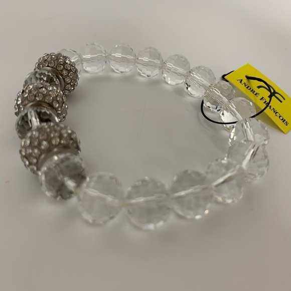 ANDRÉ FRANÇOIS Chunky beads glass stretch bracelet NWT - Picture 4 of 9